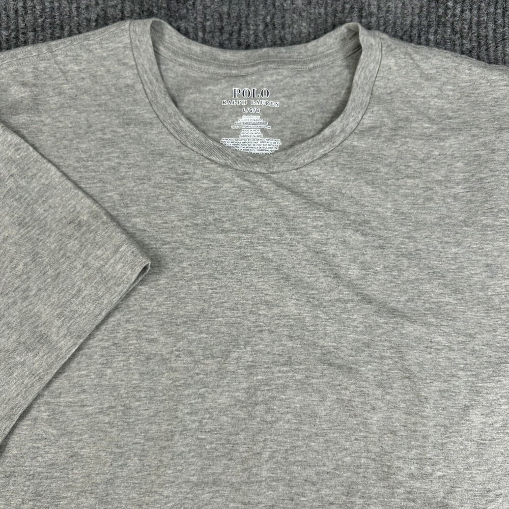 Polo Ralph Lauren Men's Crew Neck Classic Fit T Shirt Large Gray Pony